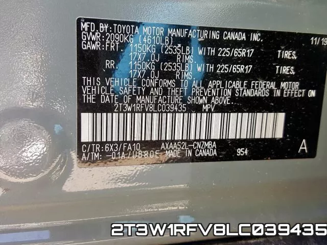2T3W1RFV8LC039435 фото 2