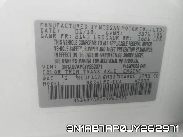 3N1AB7AP0JY262971 фото 2