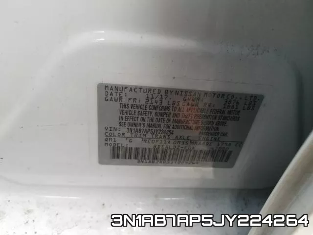 3N1AB7AP5JY224264 фото 2