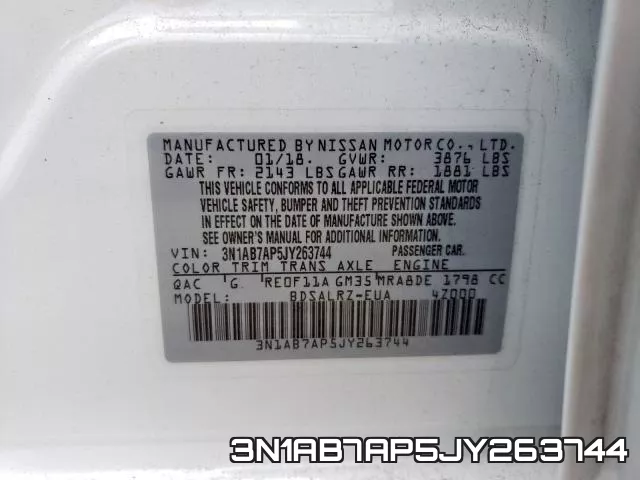 3N1AB7AP5JY263744 фото 2