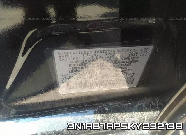 3N1AB7AP5KY232138 фото 10
