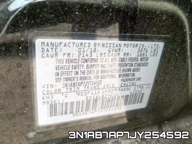 3N1AB7AP7JY254592 фото 2