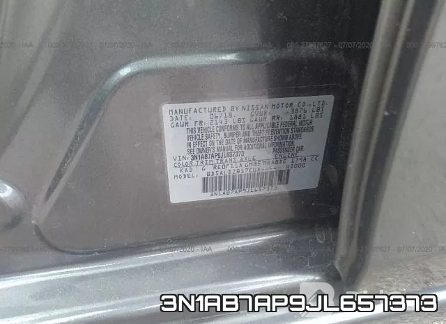 3N1AB7AP9JL657373 фото 9