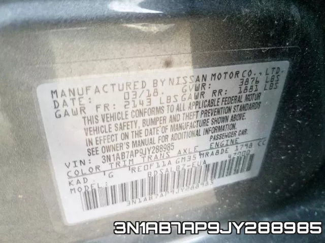 3N1AB7AP9JY288985 фото 2