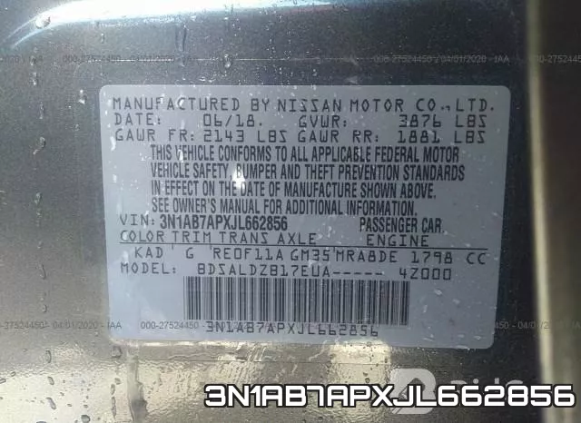 3N1AB7APXJL662856 фото 10