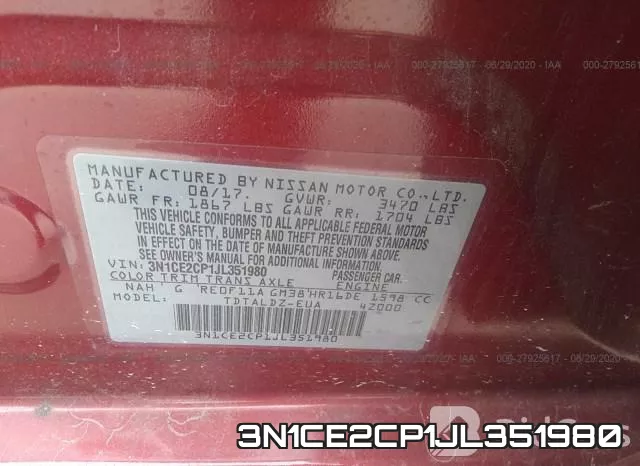 3N1CE2CP1JL351980 фото 10