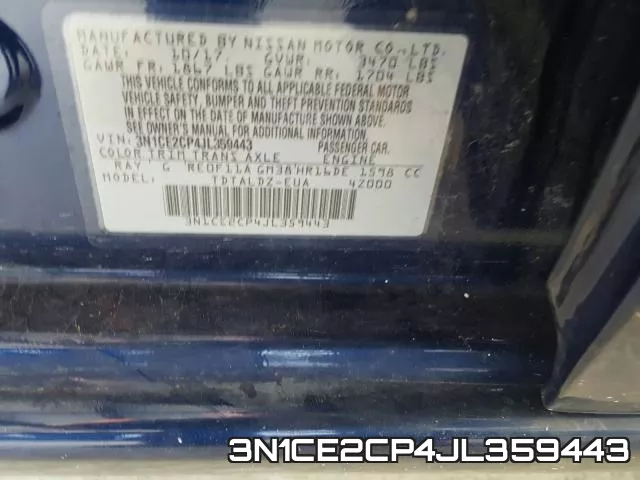 3N1CE2CP4JL359443 фото 2
