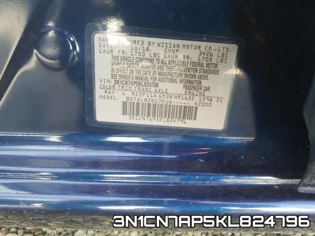 3N1CN7AP5KL824796 фото 2