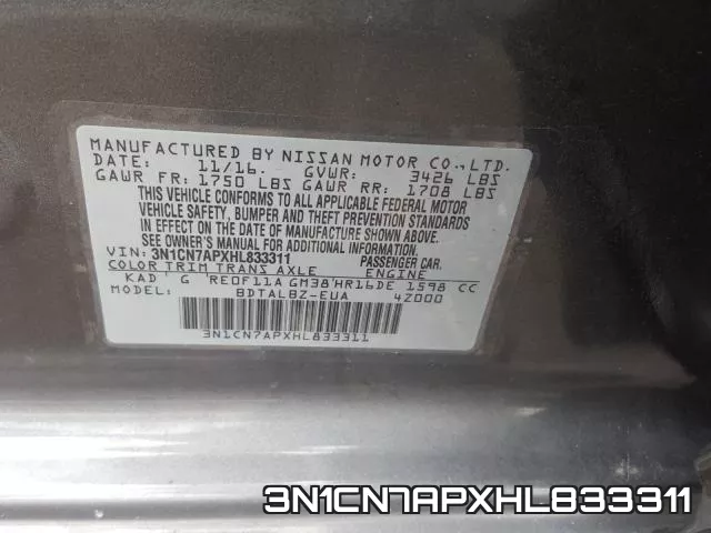 3N1CN7APXHL833311 фото 2