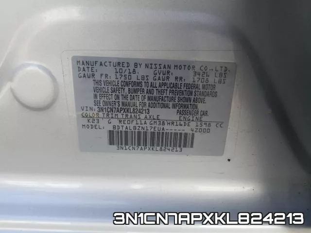 3N1CN7APXKL824213 фото 2