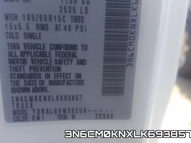 3N6CM0KNXLK693857 фото 2