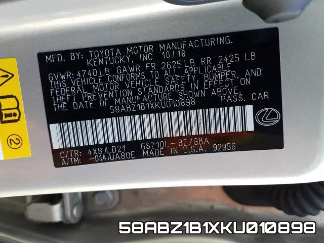 58ABZ1B1XKU010898 фото 2