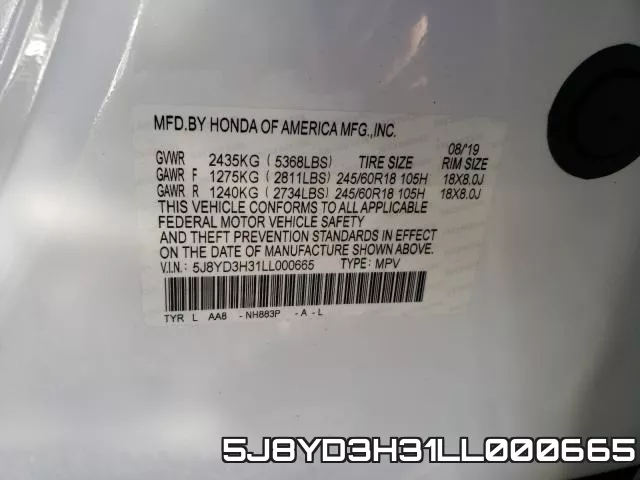 5J8YD3H31LL000665 фото 2
