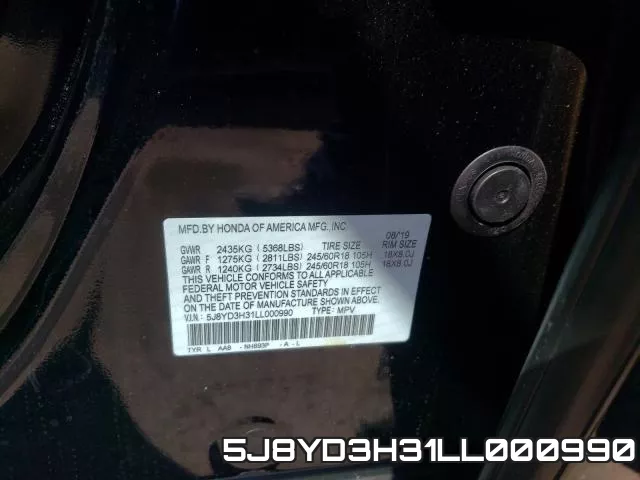 5J8YD3H31LL000990 фото 2