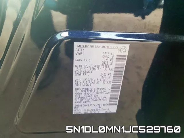 5N1DL0MN1JC529760 фото 2