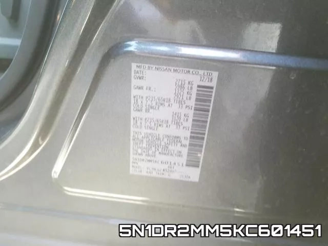 5N1DR2MM5KC601451 фото 2