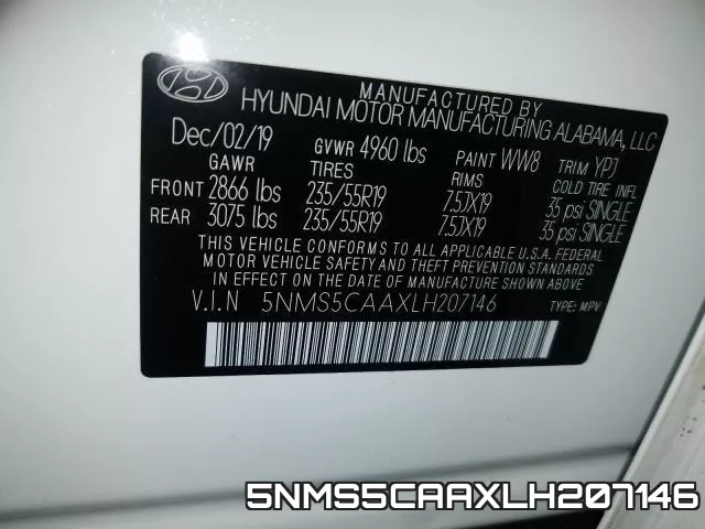 5NMS5CAAXLH207146 фото 2
