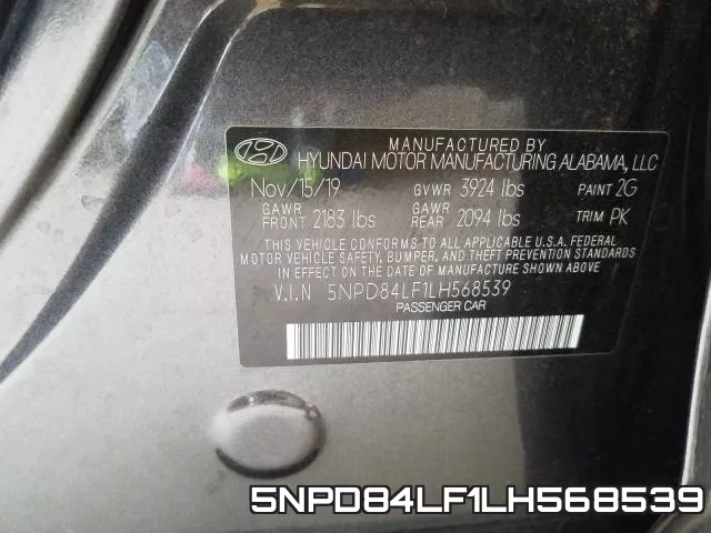 5NPD84LF1LH568539 фото 2