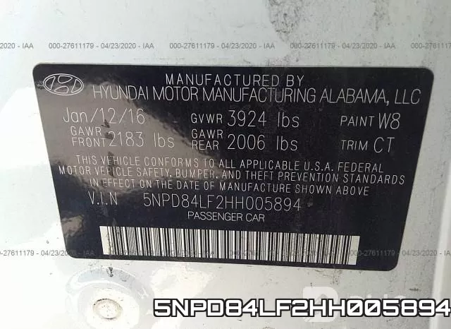 5NPD84LF2HH005894 фото 10