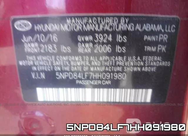 5NPD84LF7HH091980 фото 10