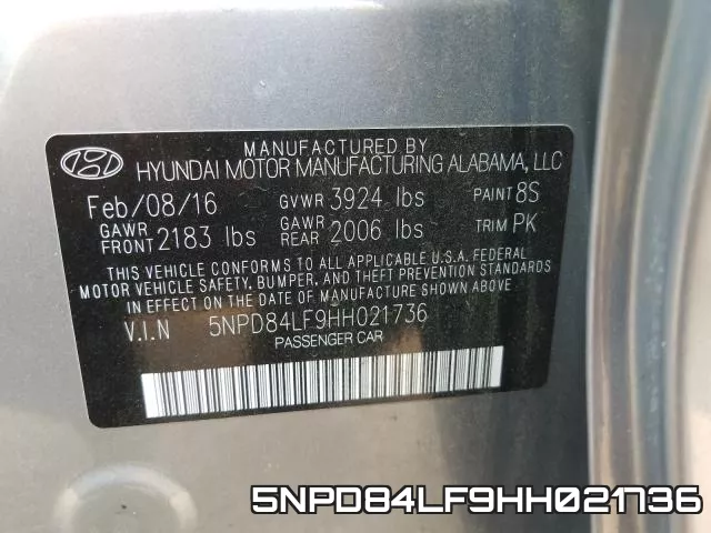 5NPD84LF9HH021736 фото 2
