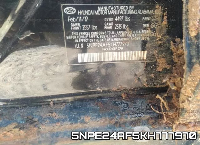 5NPE24AF5KH777970 фото 10