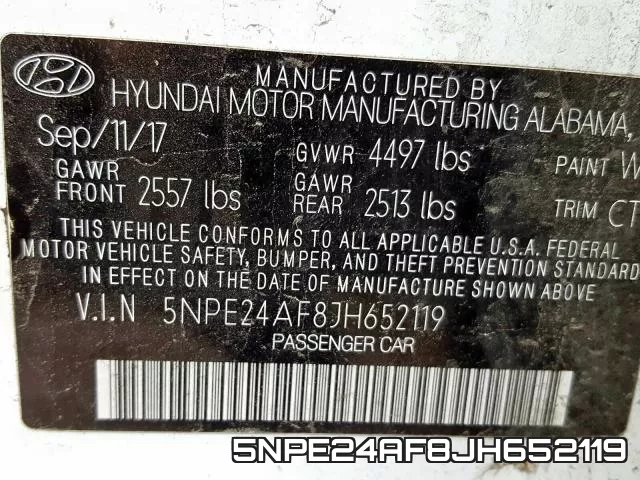 5NPE24AF8JH652119 фото 2