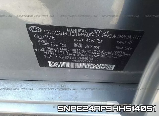 5NPE24AF9HH514051 фото 10