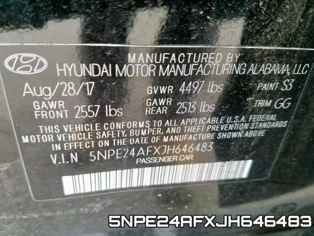 5NPE24AFXJH646483 фото 2