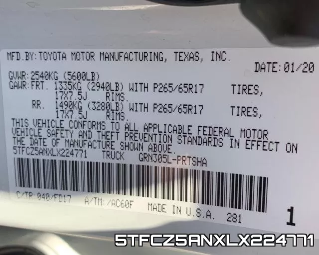 5TFCZ5ANXLX224771 фото 2