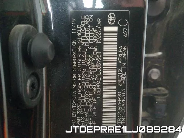 JTDEPRAE1LJ089284 фото 2