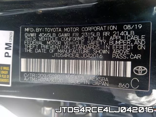 JTDS4RCE4LJ042016 фото 2