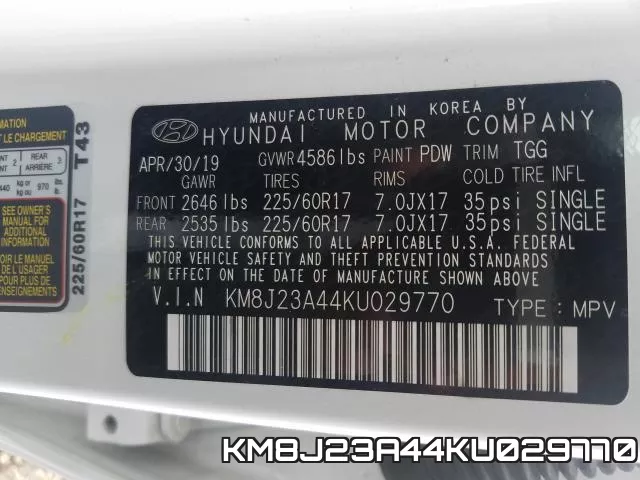 KM8J23A44KU029770 фото 2