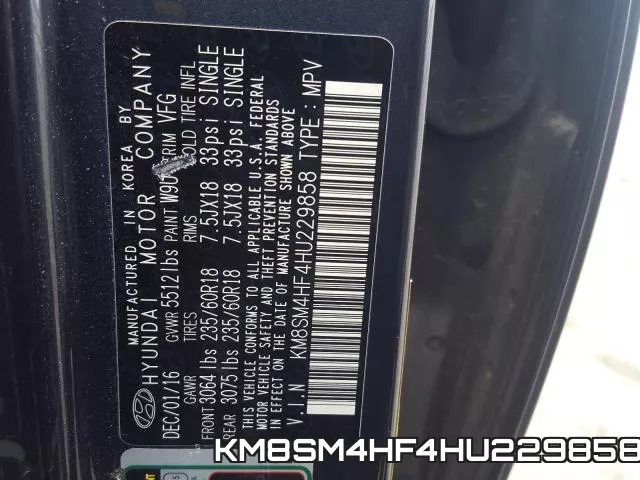 KM8SM4HF4HU229858 фото 2