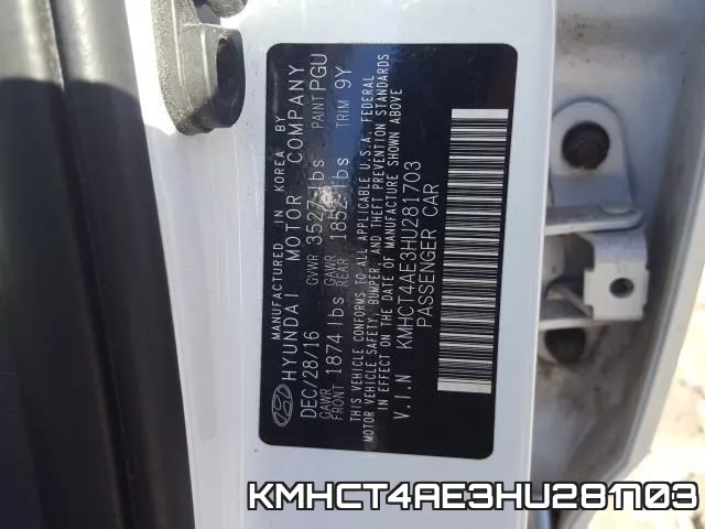 KMHCT4AE3HU281703 фото 2