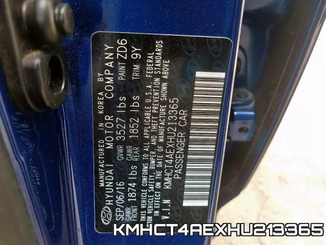 KMHCT4AEXHU213365 фото 2