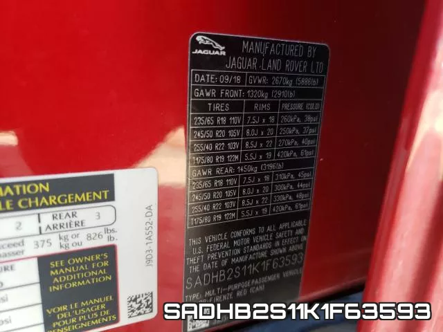 SADHB2S11K1F63593 фото 2