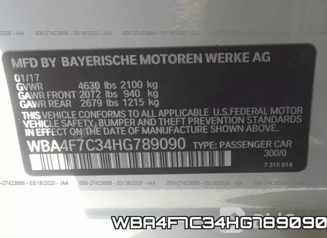 WBA4F7C34HG789090 фото 10