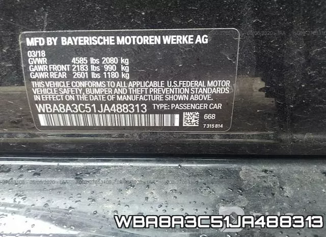 WBA8A3C51JA488313 фото 10