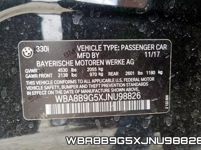 WBA8B9G5XJNU98826 фото 2