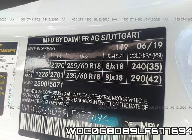 WDC0G8DB9LF677694 фото 10