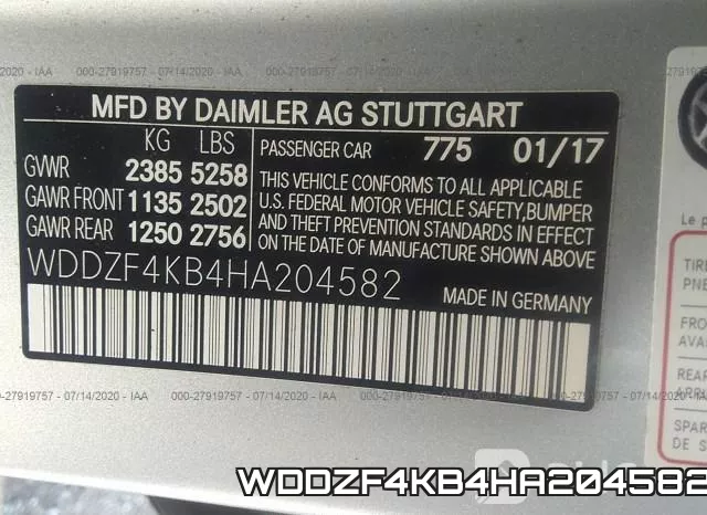 WDDZF4KB4HA204582 фото 10