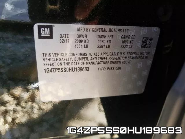1G4ZP5SS0HU189683 фото 2