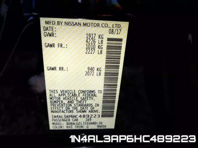 1N4AL3AP6HC489223 фото 2