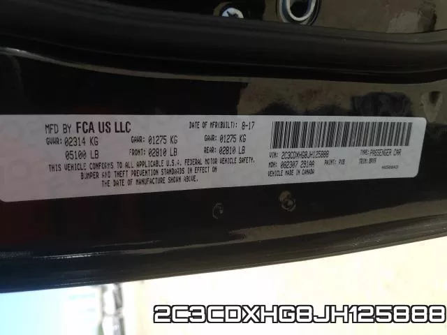 2C3CDXHG8JH125888 фото 2