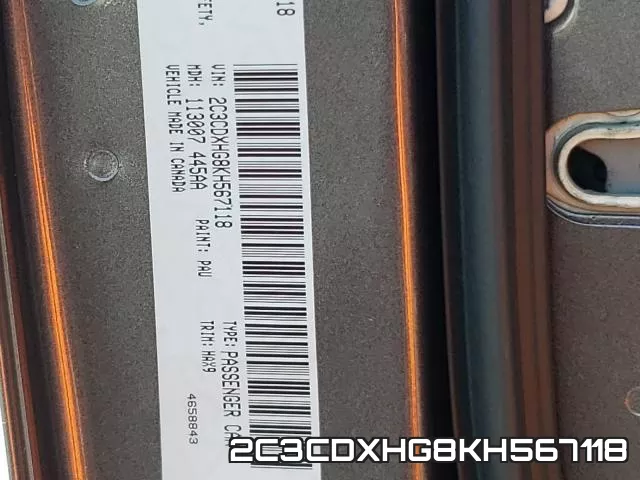 2C3CDXHG8KH567118 фото 2