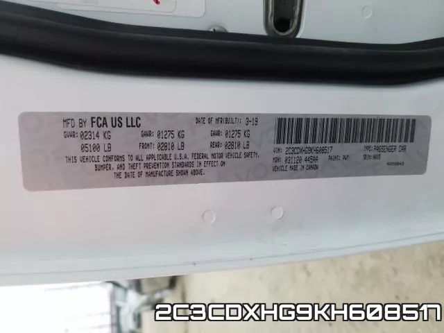 2C3CDXHG9KH608517 фото 2