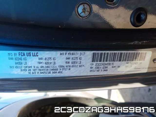 2C3CDZAG3HH598176 фото 2