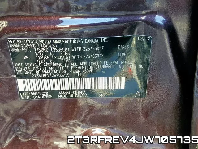 2T3RFREV4JW705735 фото 2