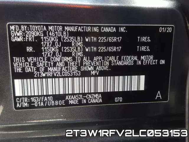 2T3W1RFV2LC053153 фото 2